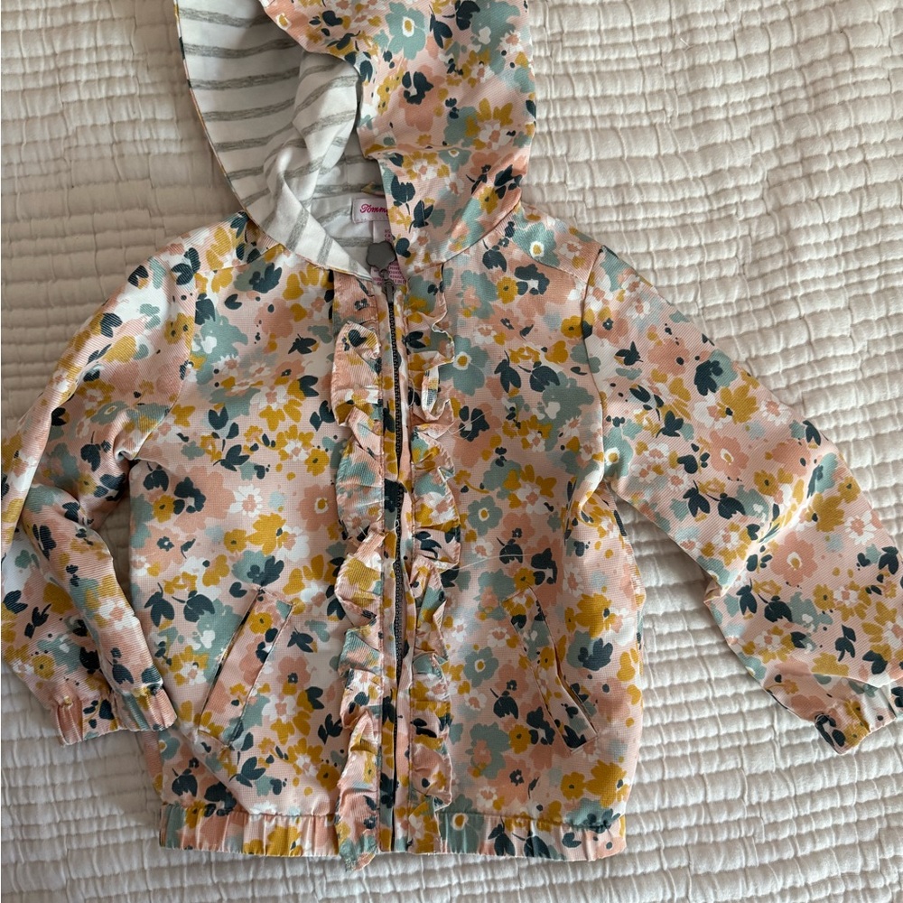 Tommy Bahama Kids Floral Raincoat with Ruffles